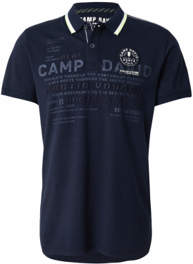 CAMP DAVID Tričko  modrá / neónovo zelená