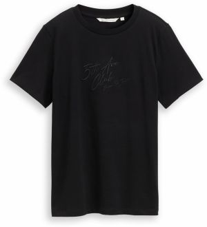 TOM TAILOR DENIM Tričko  čierna
