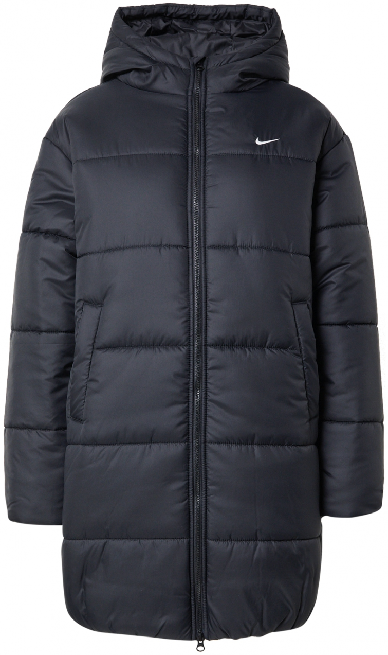 Nike Sportswear Zimný kabát 'Classic'  čierna / biela