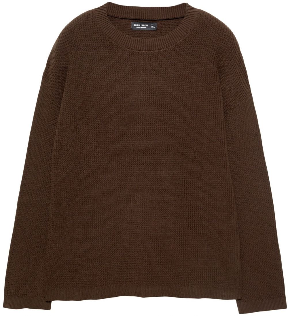 Pull&Bear Sveter  čokoládová