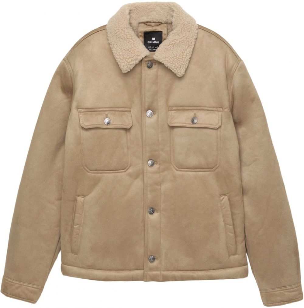 Pull&Bear Zimná bunda  farba ťavej srsti
