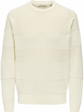 Only & Sons Sveter 'ONSALKAN'  biela