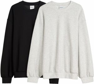 Bershka Mikina  svetlosivá / čierna