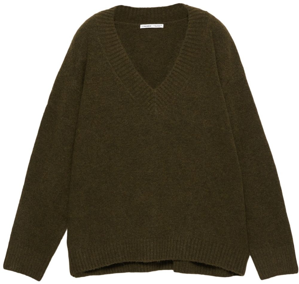 Pull&Bear Sveter  tmavohnedá
