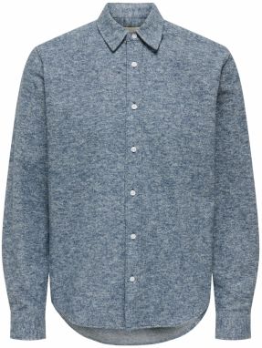Only & Sons Košeľa  modrá melírovaná