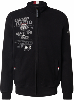 CAMP DAVID Tepláková bunda  sivá / čierna