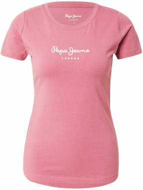 Pepe Jeans Tričko 'NEW VIRGINIA'  ružová / biela