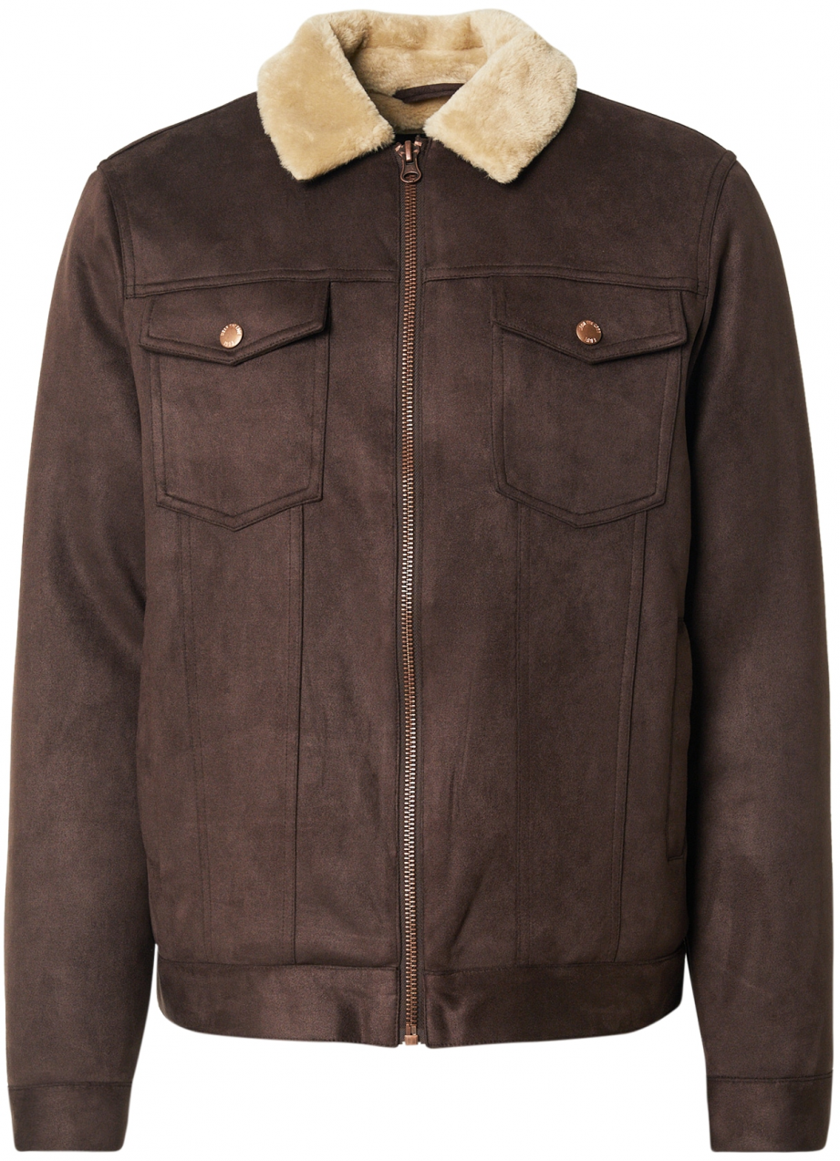 INDICODE JEANS Prechodná bunda 'Woody'  krémová / čokoládová