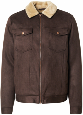 INDICODE JEANS Prechodná bunda 'Woody'  krémová / čokoládová