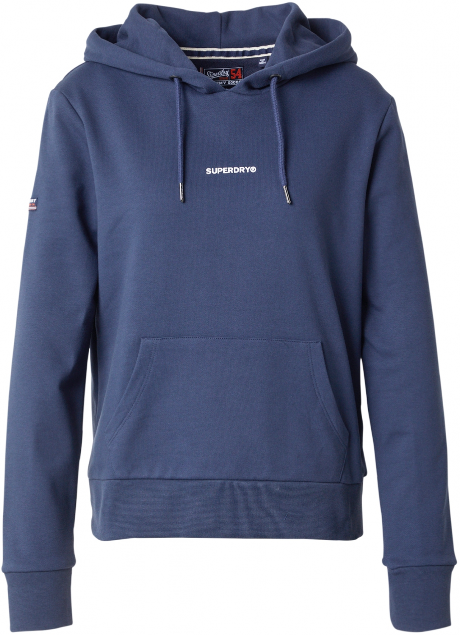 Superdry Mikina  námornícka modrá / šedobiela