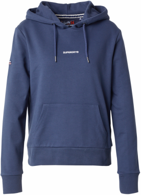 Superdry Mikina  námornícka modrá / šedobiela