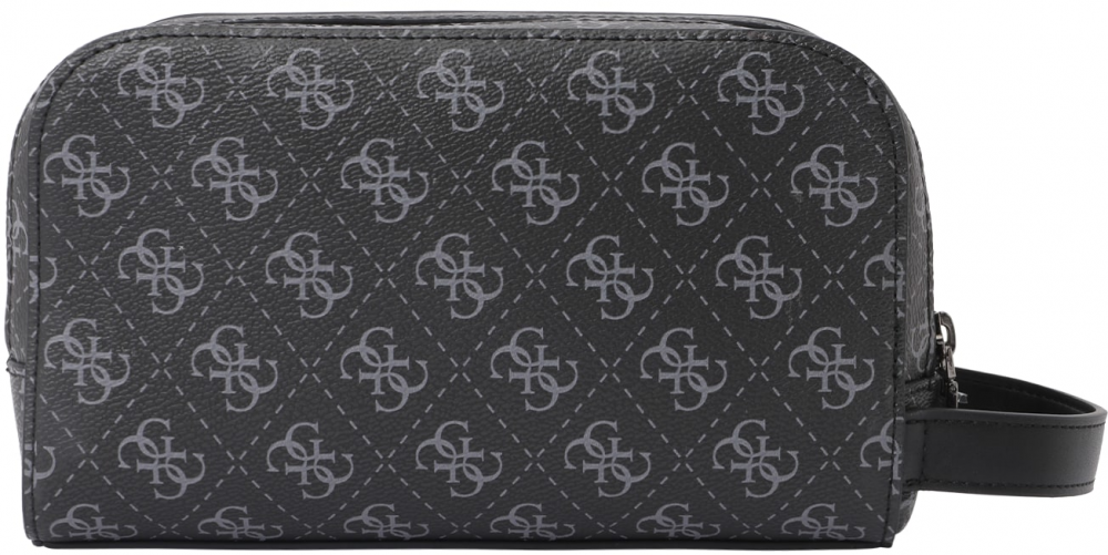 GUESS Toaletná taška 'MILANO SMALL NECESSAIRE'  svetlosivá / čierna