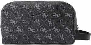 GUESS Toaletná taška 'MILANO SMALL NECESSAIRE'  svetlosivá / čierna