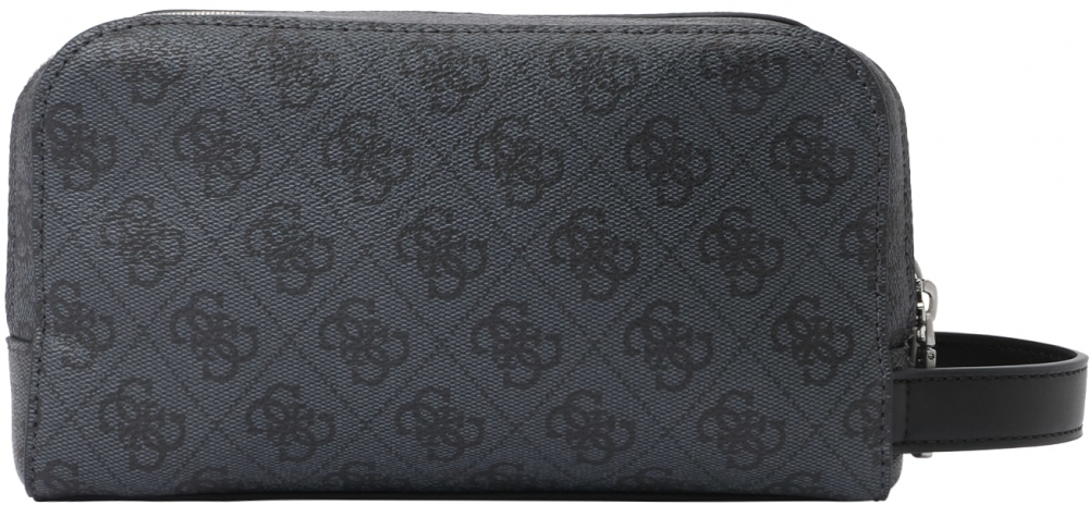 GUESS Toaletná taška 'MILANO SMALL NECESSAIRE'  sivá / čierna