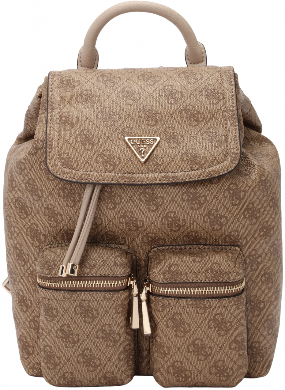 GUESS Batoh 'MANHATTAN II FLAP BACKPACK'  béžová / svetlohnedá