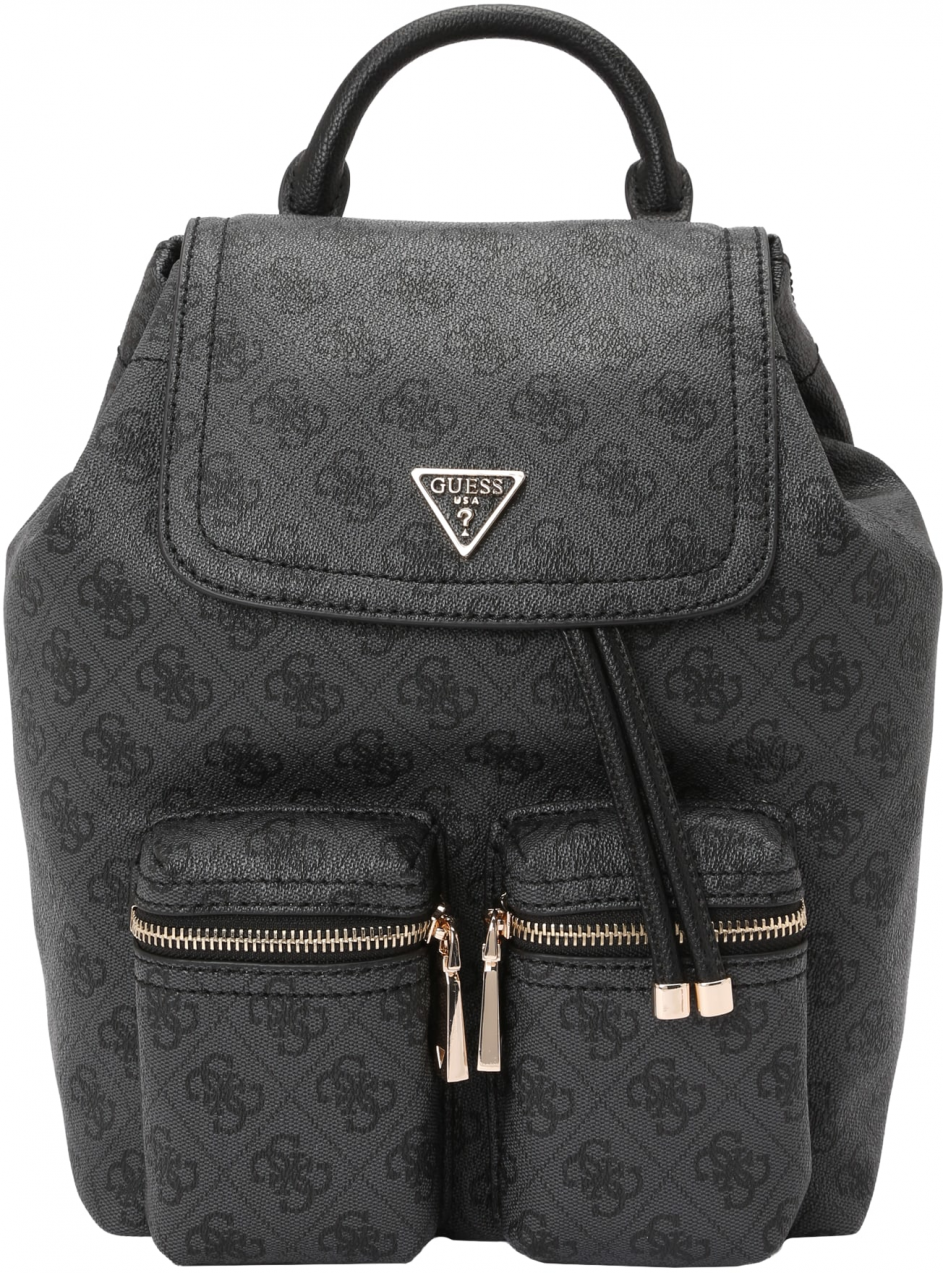 GUESS Batoh 'MANHATTAN II FLAP BACKPACK'  antracitová / čierna
