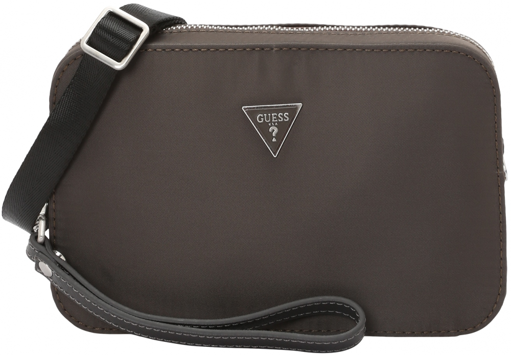 GUESS Taška cez rameno 'MILANO CAMERA BAG S'  tmavošedá