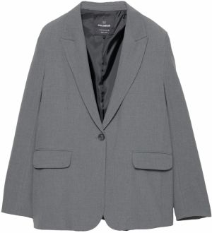 Pull&Bear Blejzer  sivá melírovaná