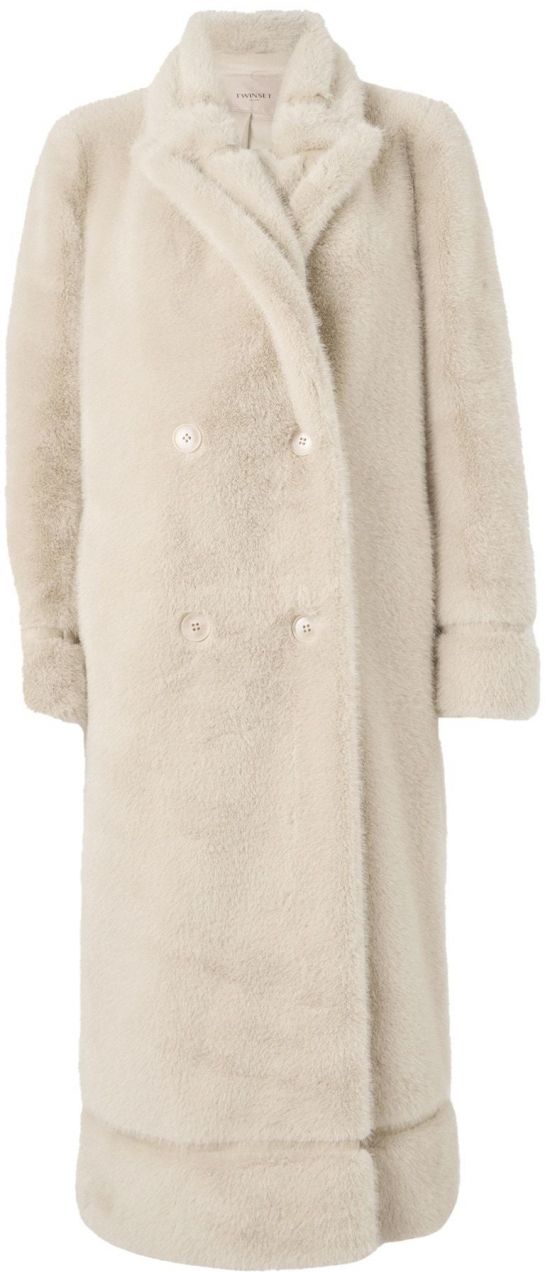 Twinset Zimný kabát  svetlobéžová