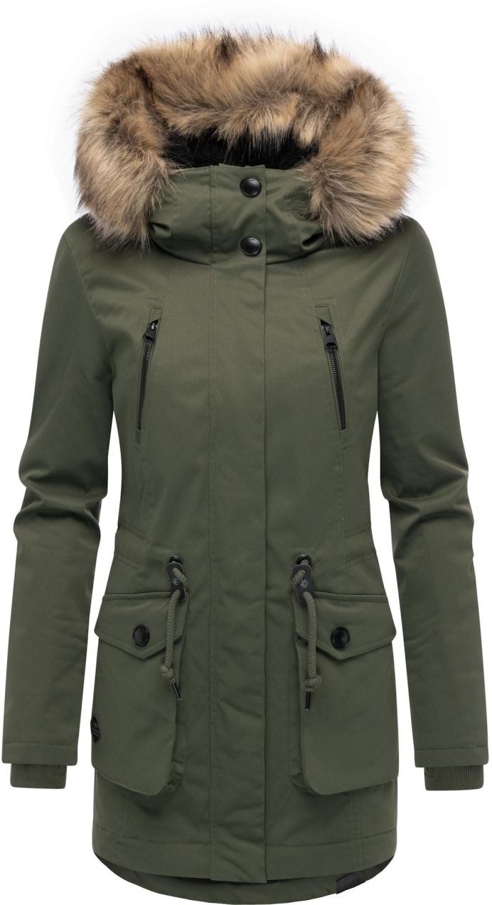 Ragwear Zimná parka 'Ellsa Youmodo'  tmavozelená