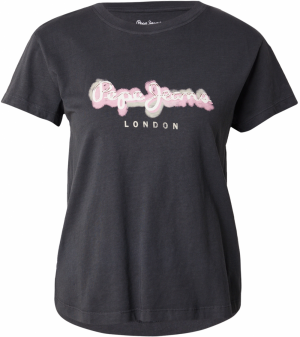 Pepe Jeans Tričko 'Becky'  grafitová / svetlosivá / svetloružová / biela