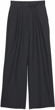 Pull&Bear Plisované nohavice  tmavosivá