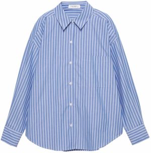 Pull&Bear Blúzka  kobaltovomodrá / biela