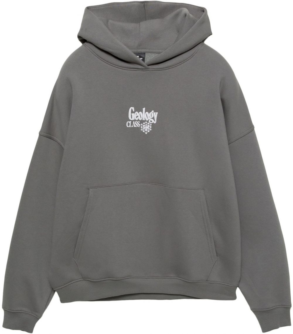 Pull&Bear Mikina 'MINERALS'  kapučíno / tmavosivá / smaragdová / biela