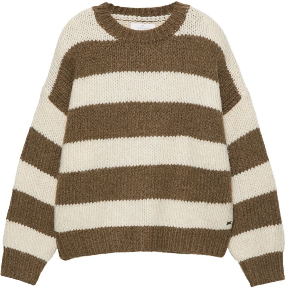 Pull&Bear Sveter 'PACIFIC'  krémová / hnedá