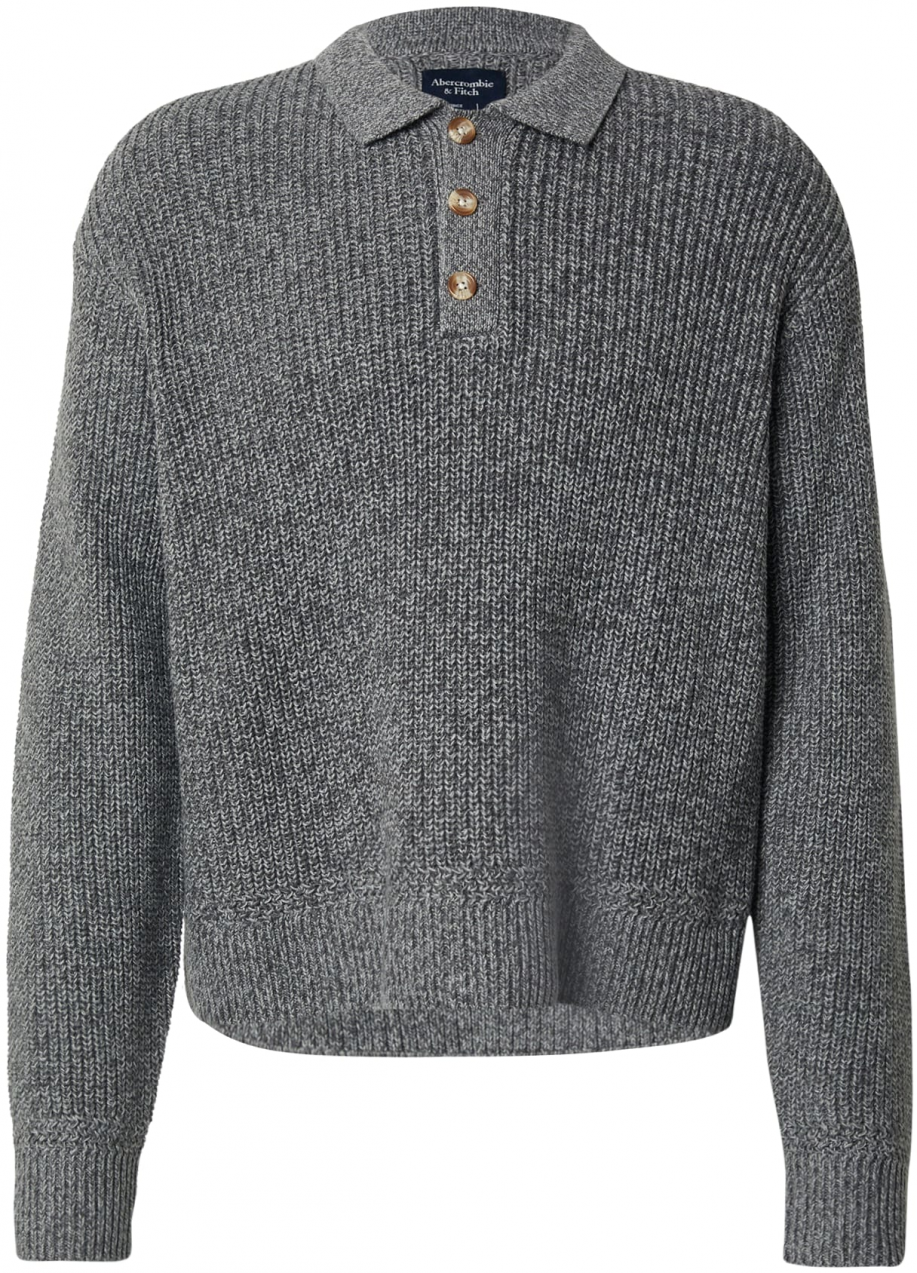 Abercrombie & Fitch Sveter  sivá / tmavosivá