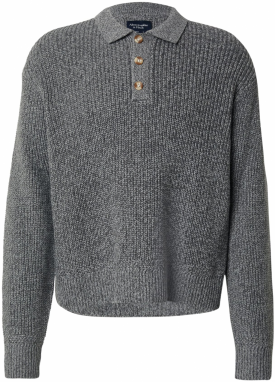 Abercrombie & Fitch Sveter  sivá / tmavosivá