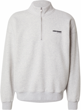 Abercrombie & Fitch Mikina  sivá / čierna