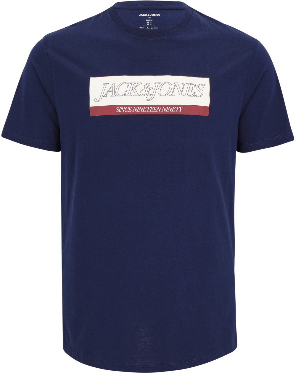 Jack & Jones Plus Tričko 'JORINWOOD'  námornícka modrá / tmavočervená / biela