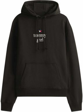 Tommy Jeans Mikina  čierna / biela