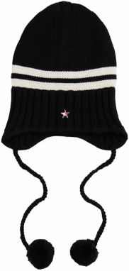 Tommy Jeans Čiapky  čierna / biela ako vlna