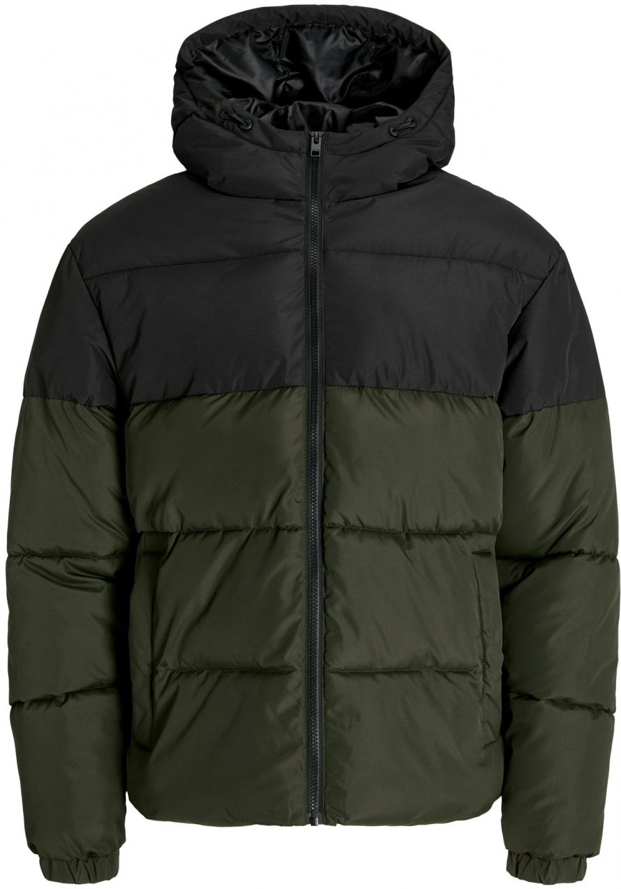 JACK & JONES Zimná bunda 'JJMAZE'  olivová / čierna