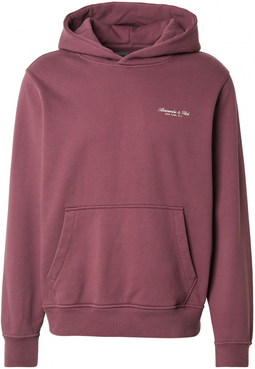 Abercrombie & Fitch Mikina  farba lesného ovocia / biela