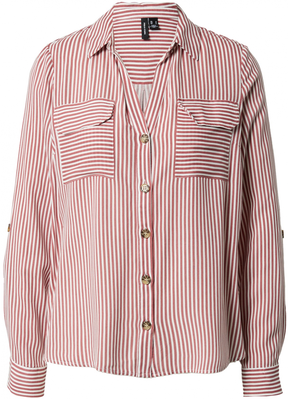 VERO MODA Blúzka 'VMBumpy'  svetločervená / biela