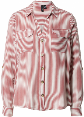 VERO MODA Blúzka 'VMBumpy'  svetločervená / biela