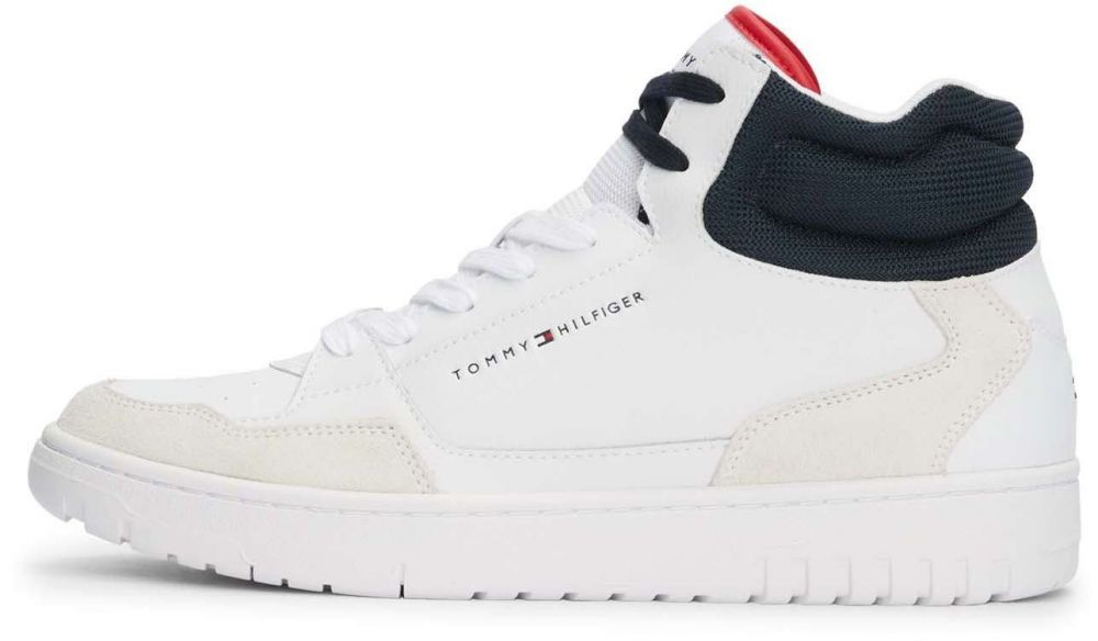 TOMMY HILFIGER Členkové tenisky  námornícka modrá / červená / biela / biela ako vlna