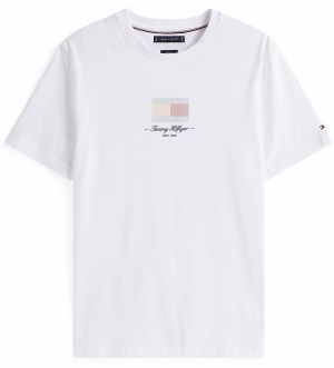 TOMMY HILFIGER Tričko 'Ithaca'  svetlomodrá / svetložltá / červená / biela
