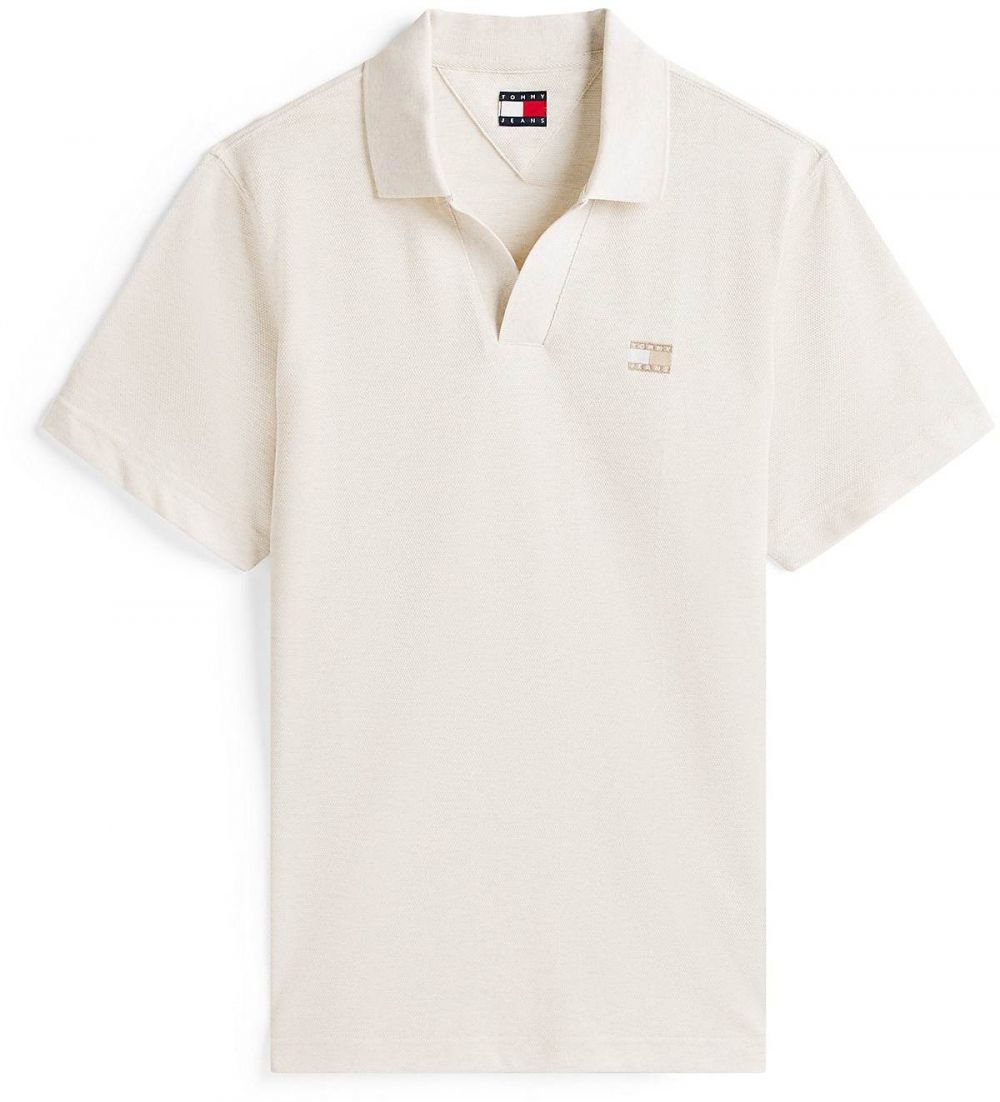 Tommy Jeans Tričko  béžová / biela
