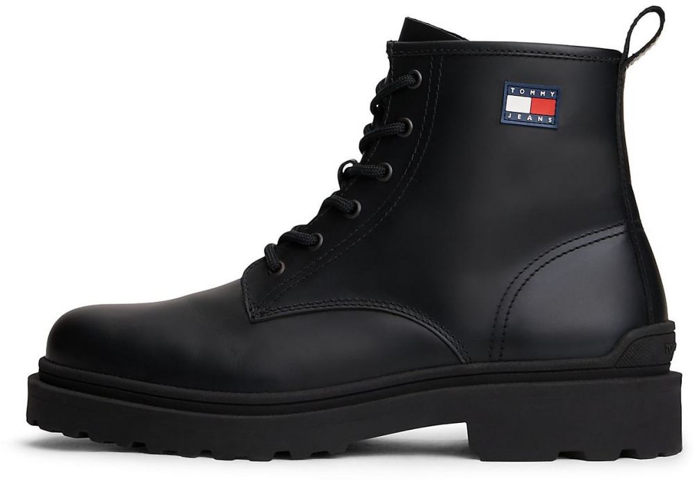 Tommy Jeans Šnurovacie čižmy  čierna