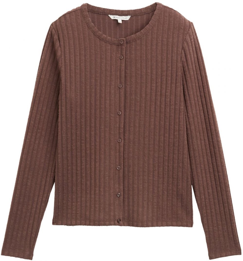TOM TAILOR DENIM Kardigán  čokoládová