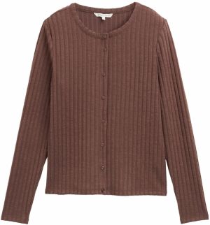 TOM TAILOR DENIM Kardigán  čokoládová