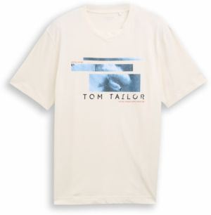 TOM TAILOR Tričko  svetlomodrá / tmavomodrá / čierna / biela