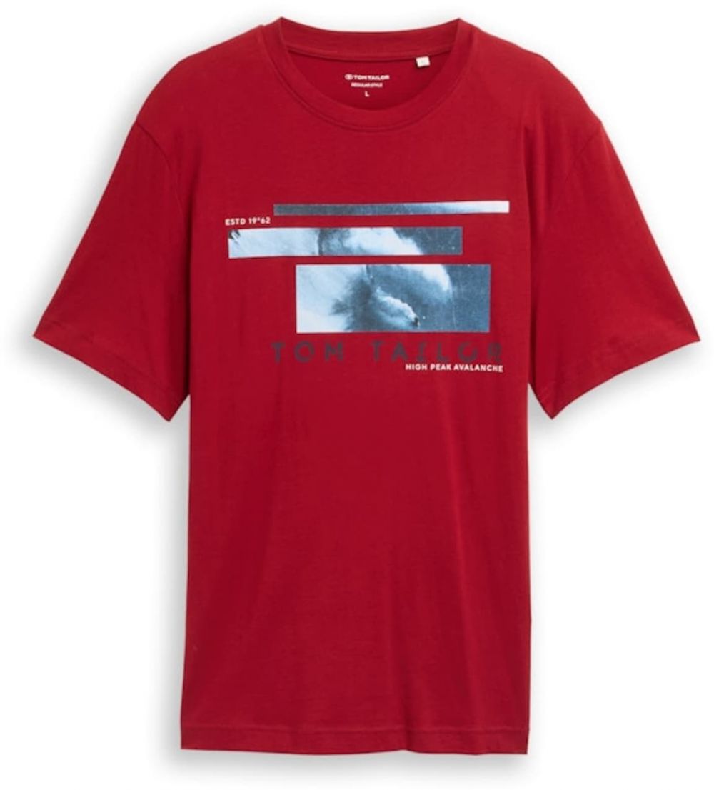 TOM TAILOR Tričko  zafírová / svetlomodrá / čerešňová / biela