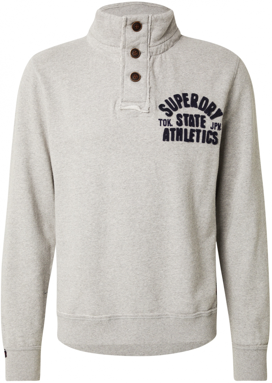 Superdry Mikina  námornícka modrá / sivá