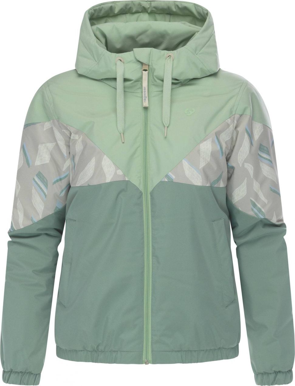 Ragwear Funkčná bunda 'Rochele'  svetlomodrá / kamenná / zelená / jablková