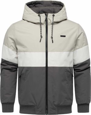 Ragwear Zimná bunda 'Jinig'  béžová / tmavosivá / biela melírovaná